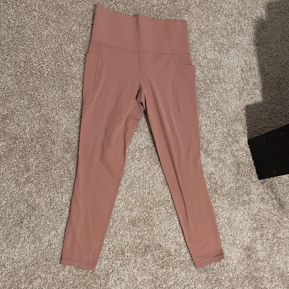 Athleta Mauve High-Waisted Leggings
